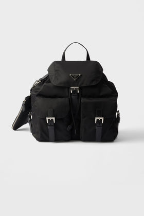 PRADA RE-NYLON Tessuto Black Backpack with Logo Plaque Triangle RRP: €1950