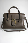DELVAUX Double Handle Calfskin leather Hold Hardware GM handbag with box