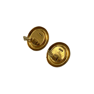 CHANEL round 1980’s clip in earrings 31 Rue Cambon
