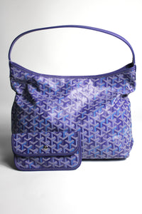 GOYARD Hobo Boheme Goyardine Blueberry Purple Handbag with Mini Pouch- Limited edition