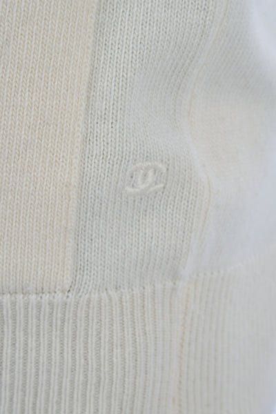 CHANEL cashmere cardigan with gold sunburst buttons