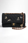 CHANEL Paris-Hamburg Metiers d'Art Medium Double Classic Flap Handbag with Gold Hardware- Limited Edition