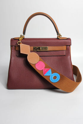 HERMES Kelly 28 HSS Special Order Rouge H and Gold Togo Leather with Gold Hardware