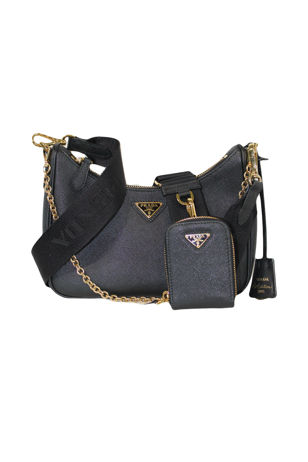 PRADA Re-edition 2005 saffiano leather handbag pristine full