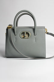 CHRISTIAN DIOR St. Honore Grey Cloud Blue Grained Calfskin grain Tote Handbag original RRP €3400