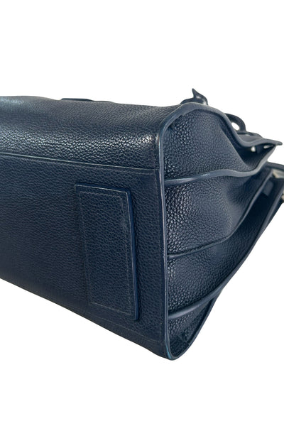 SAINT LAURENT Sac De Jour  medium navy grain supple leather with strap