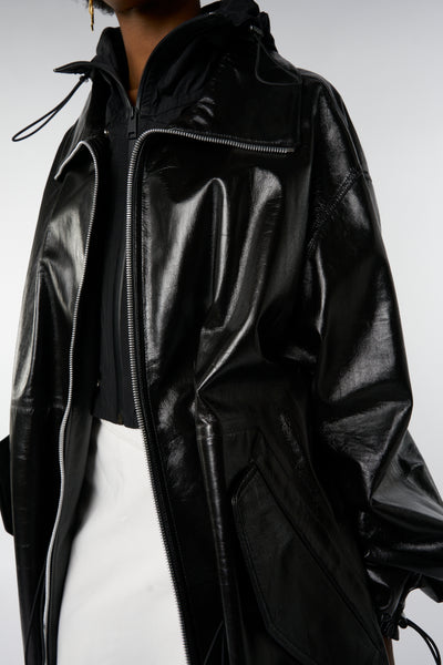 BOTTEGA VENETA leather long zipper jacket pre-fall 2020