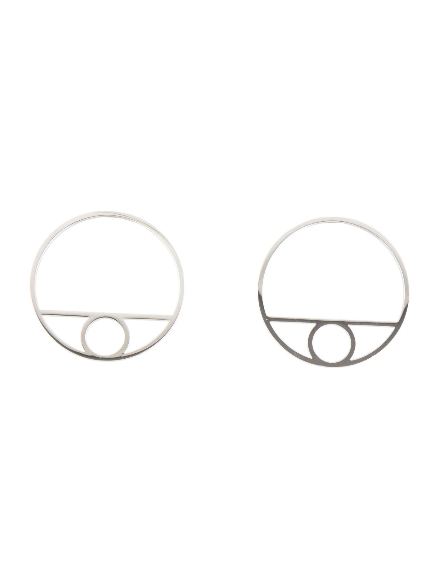 HERMES Chaine D'Ancre Game silver hoops earrings with box