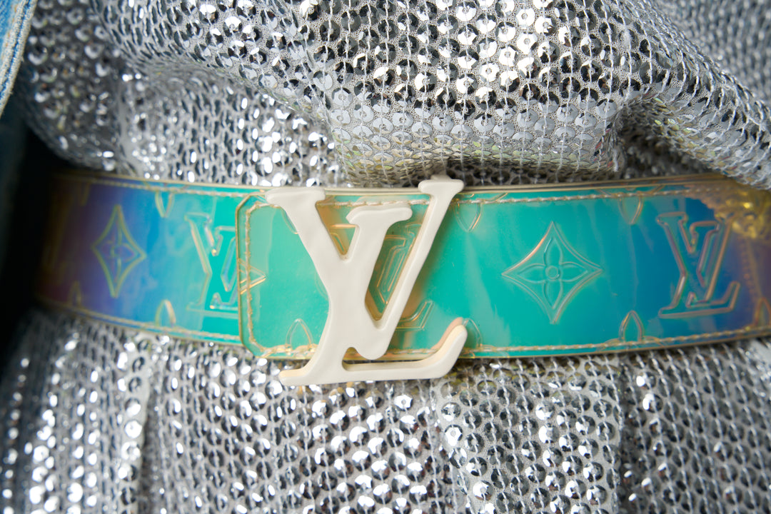 louis vuitton chrome belt