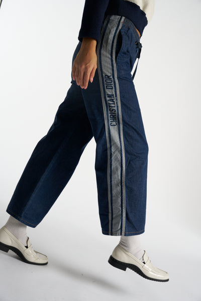 Christian DIOR blue wide leg trouser