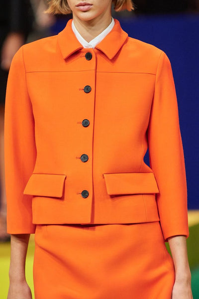 CHRISTIAN DIOR spring 2022 runway orange jacket size 38fr