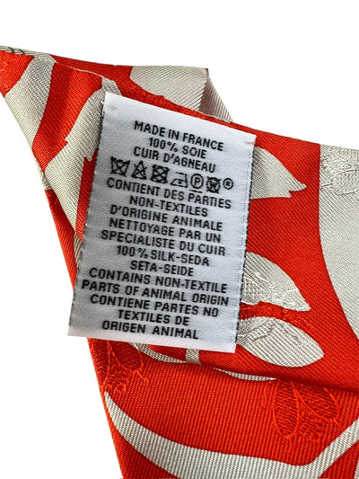 HERMES Bouquet Final Katie's Scott Leather Fringe Twilly new with box