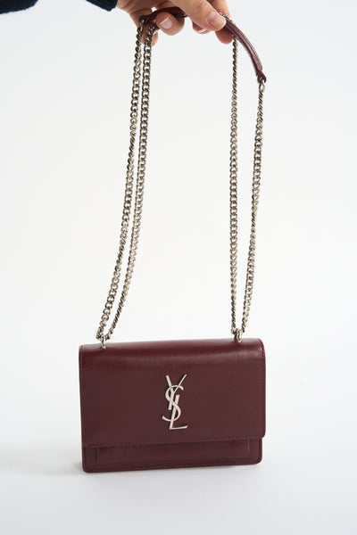 SAINT LAURENT small sunset with silver chain