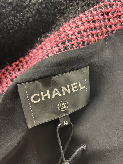 CHANEL COCO NEIGE Shearling Bomber Jacket size 42