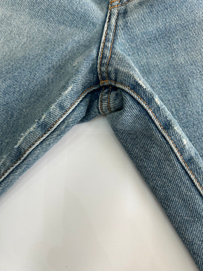 SAINT LAURENT Cassandra YSL high waist straight leg jeans
