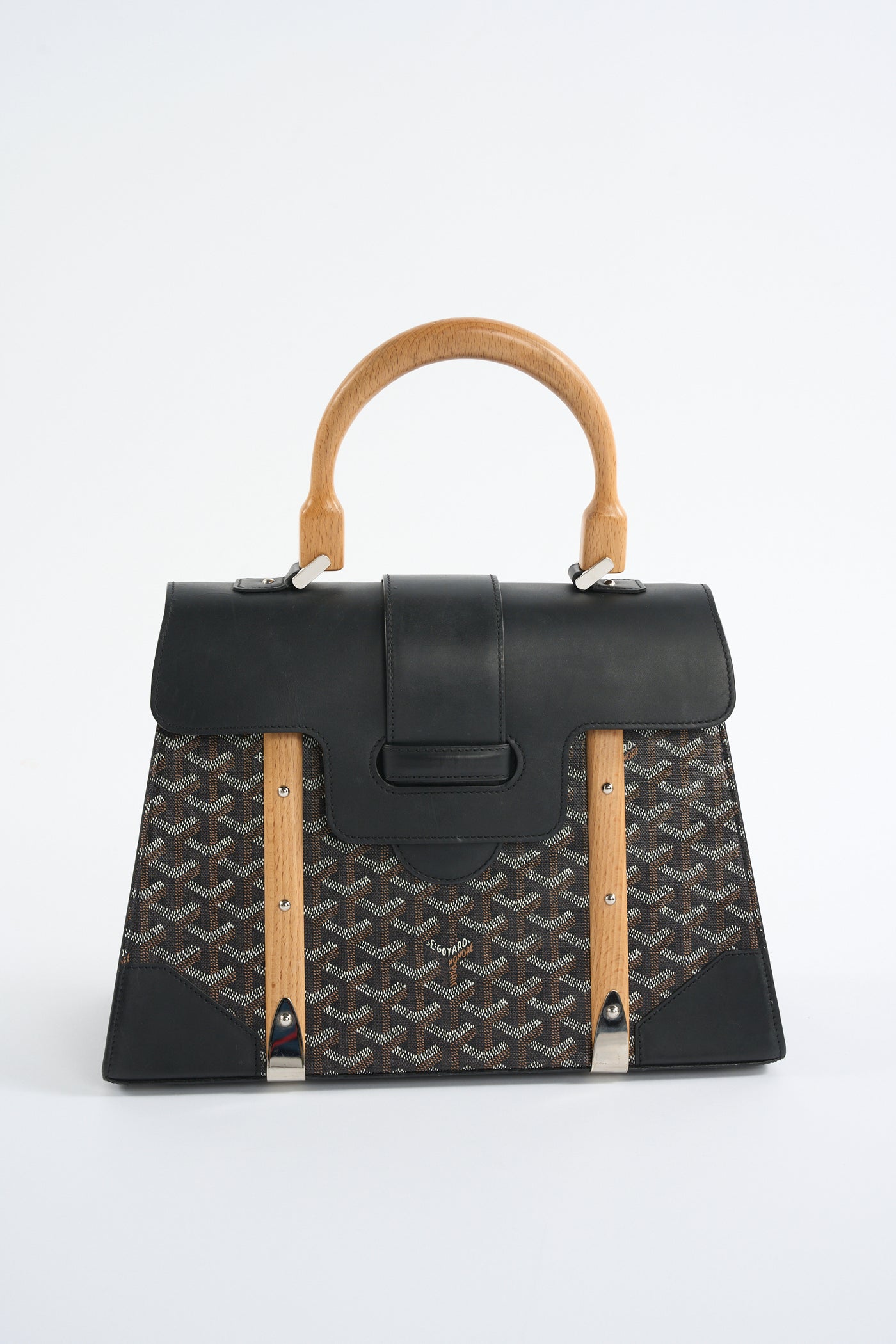 GOYARD Saigon GM black leather handbag