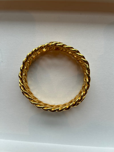 CHANEL vintage 1980’s CC gold bangle