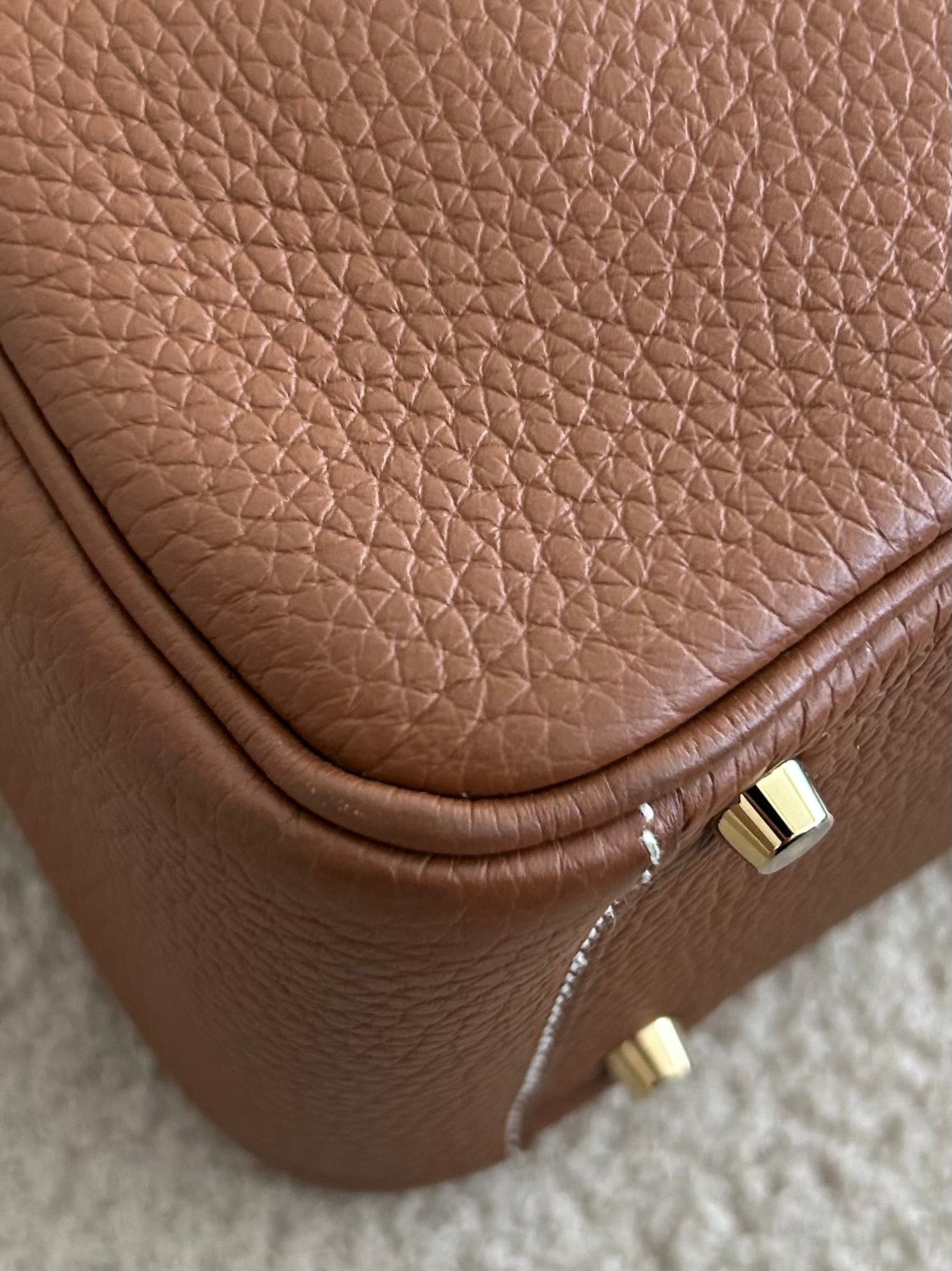 HERMES Lindy Mini || Gold Clemence Leather with Gold Hardware