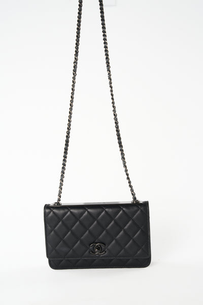 CHANEL Trendy wallet on chain so black