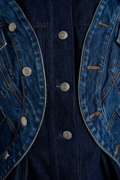 ALEXANDER MCQUEEN two in one denim jacket