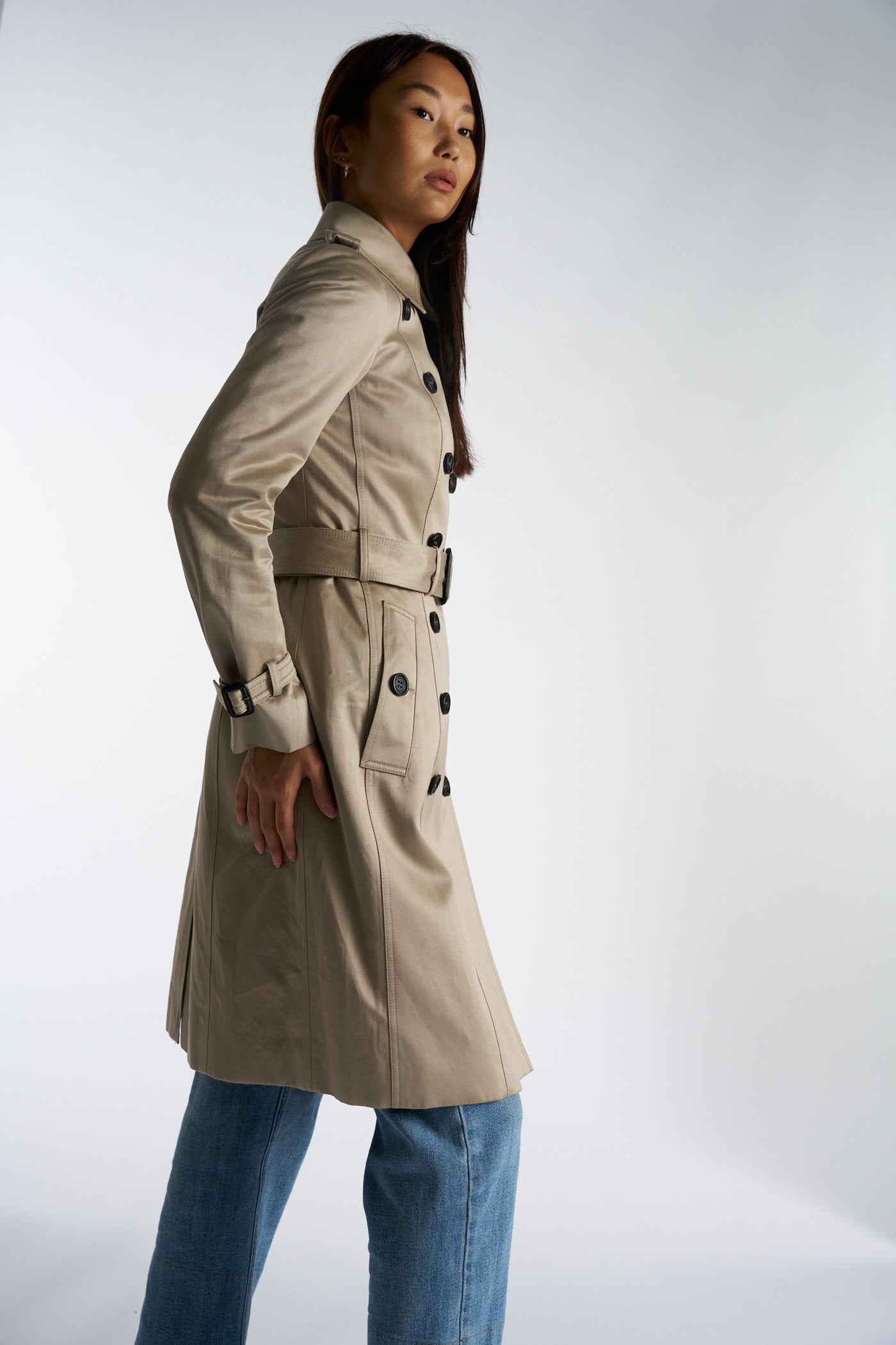 BURBERRY Prorsum Double-Breasted Trench Coat size 38