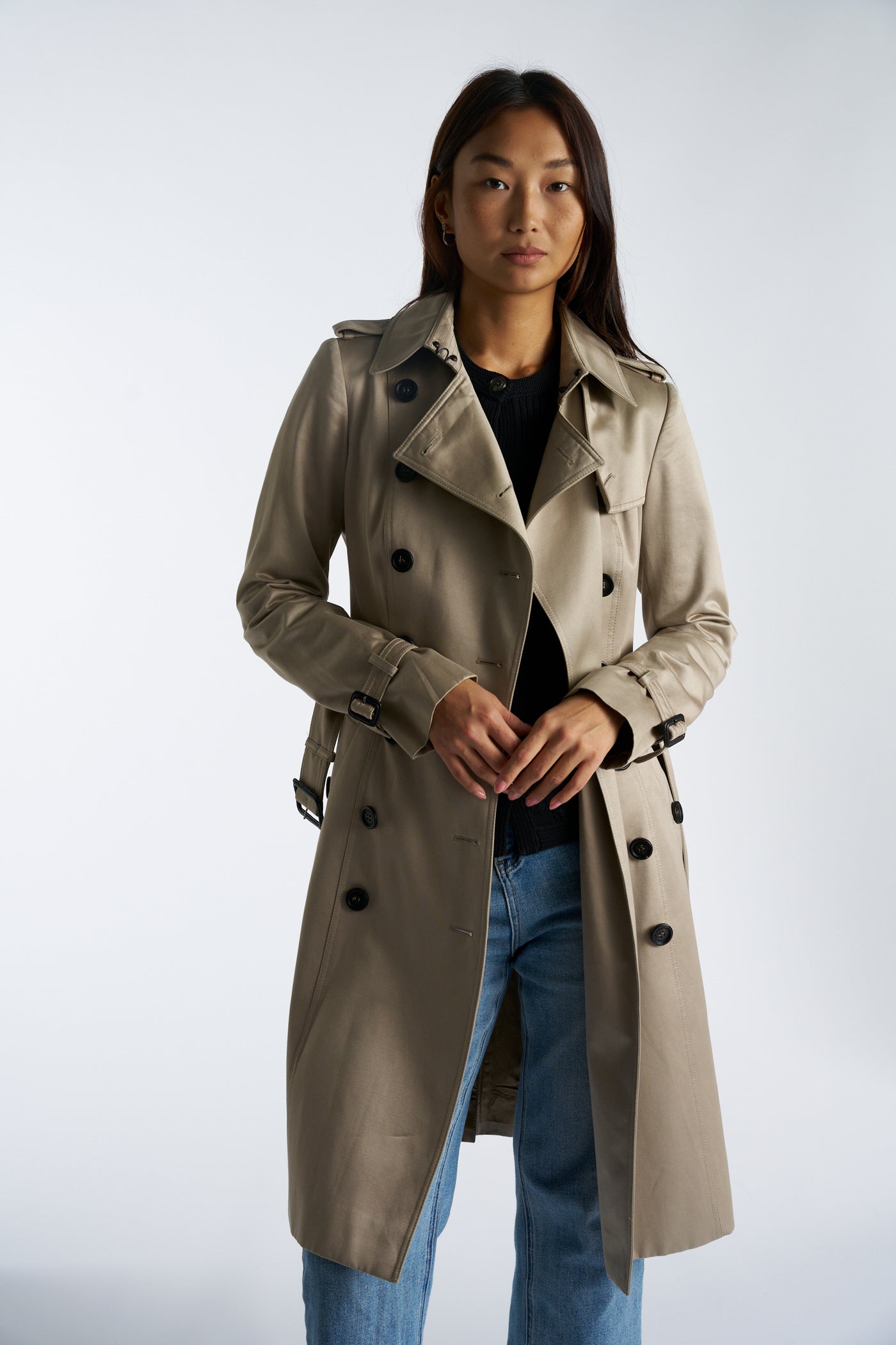 BURBERRY Prorsum Double-Breasted Trench Coat size 38