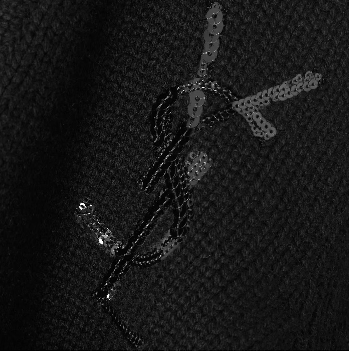 SAINT LAURENT cashmere cardigan YSL sequin size L RRP: £1350