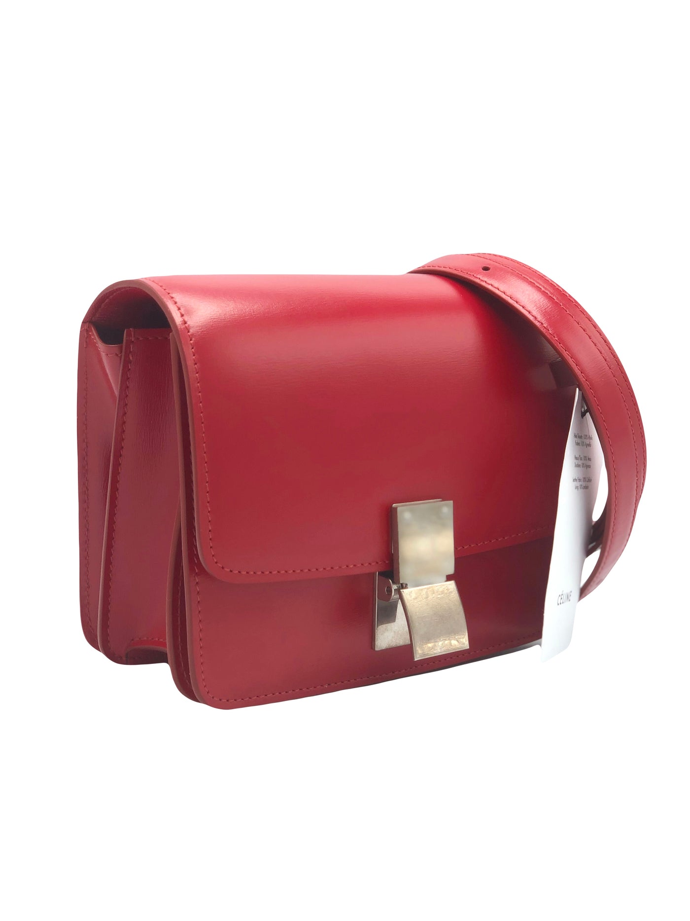 CELINE small red classic box calf handbag * New with label attached * RRP: £2550