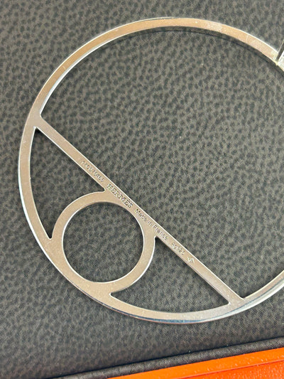 HERMES Chaine D'Ancre Game silver hoops earrings with box