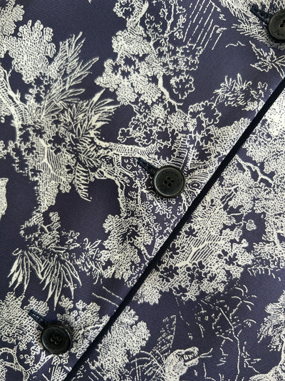 CHRISTIAN DIOR Silk Toile De Jouy blouse size 36fr oversized