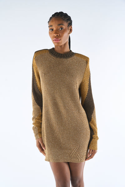 ZADIG & VOLTAIRE defile gold sweater dress