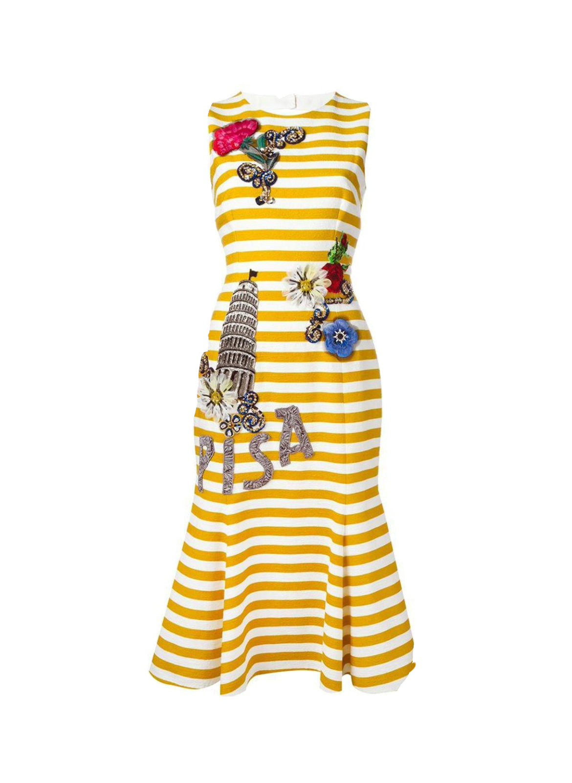 DOLCE GABBANA runway pisa embellished dress size 42 RRP: £4300