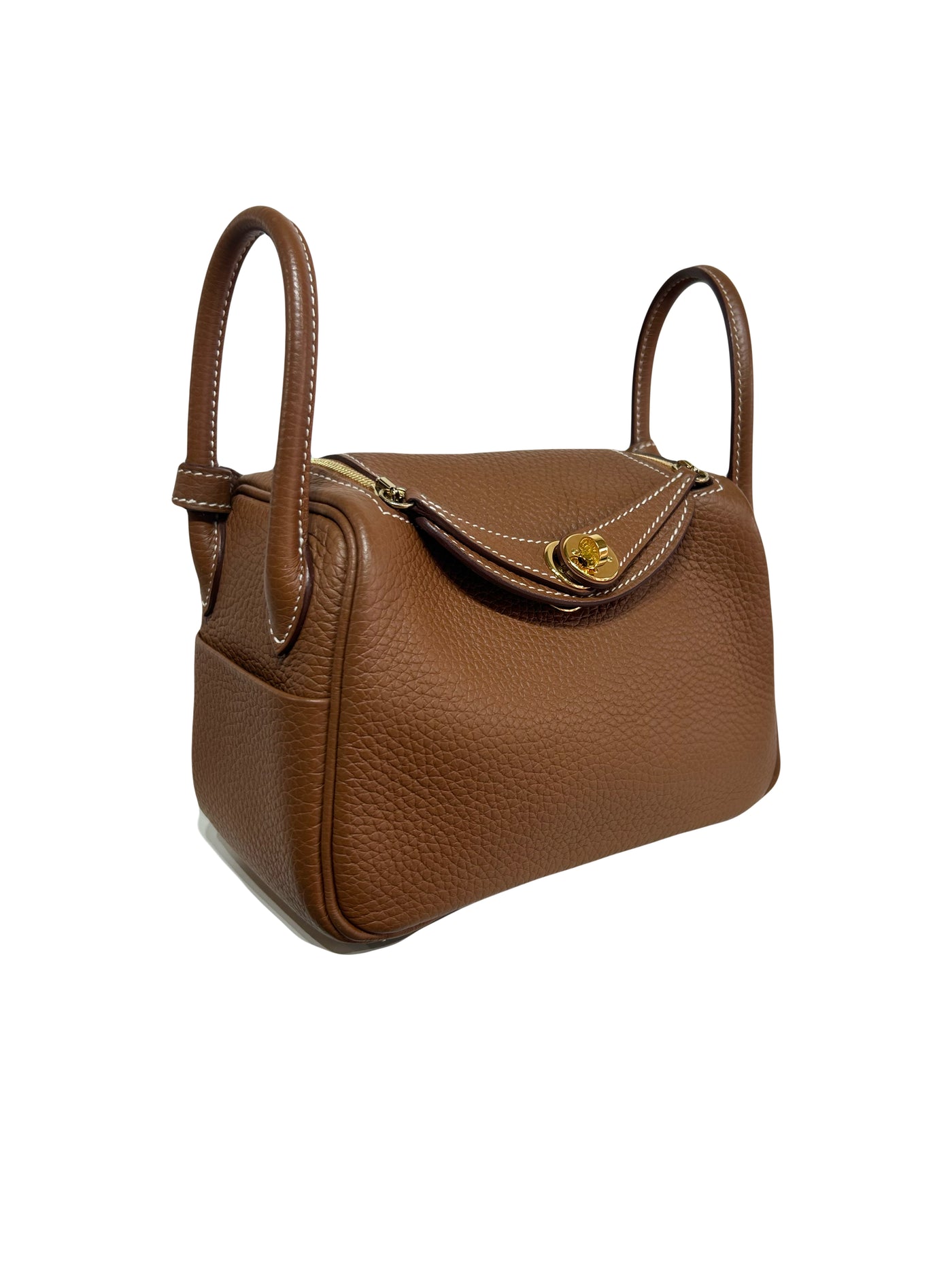 HERMES Lindy Mini || Gold Clemence Leather with Gold Hardware