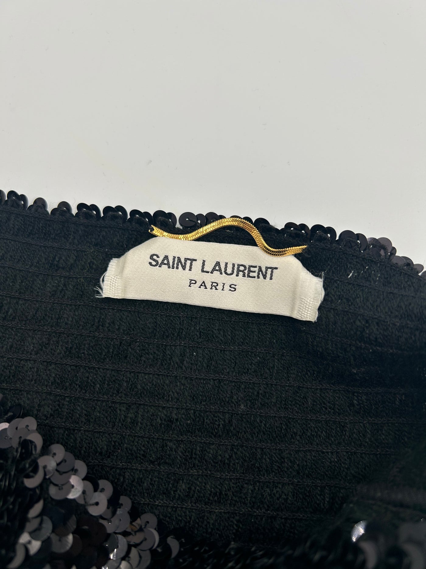 SAINT LAURENT sequin black dress size 36