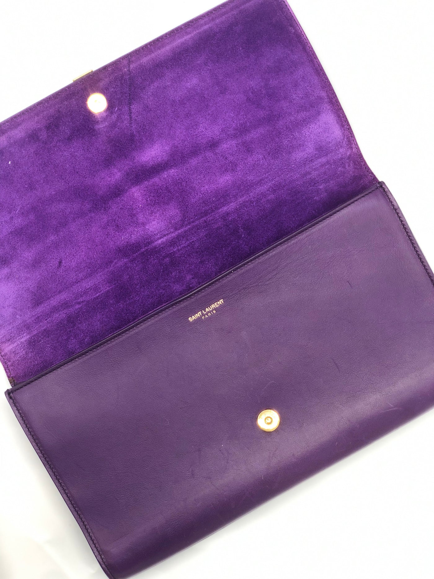 SAINT LAURENT Y Purple clutch