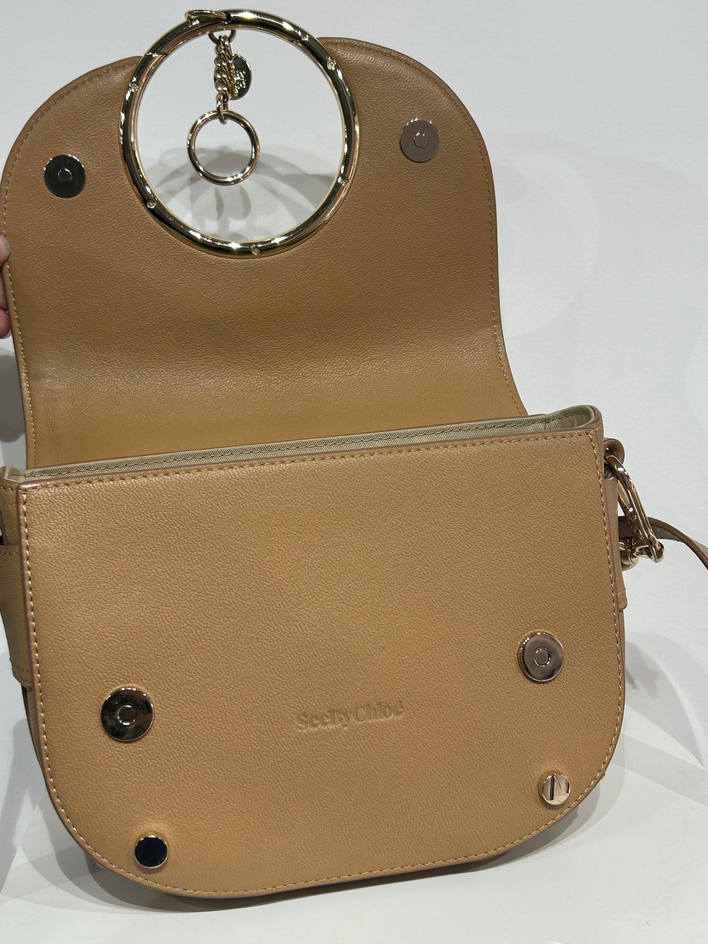 SEE BY CHLOE Mara biscotti handbag with metal charm