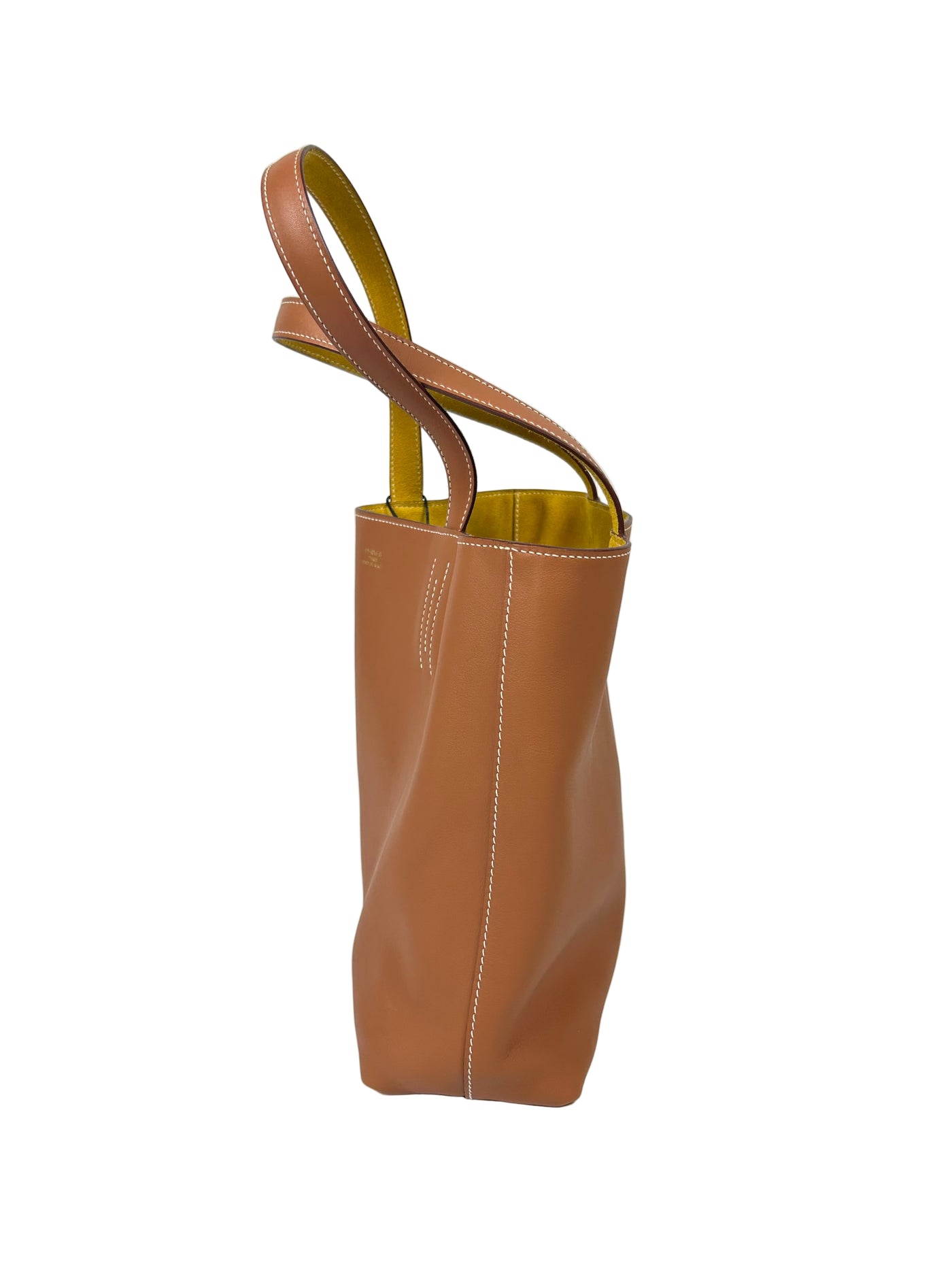 HERMES Double Sense Tote Gold Veau Sikkim Jaune de Naples Chevre Year 2023 Current RRP 3850 euros