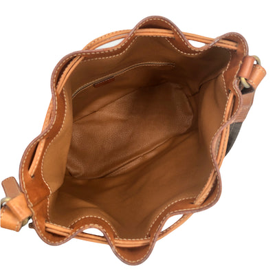 CELINE Vintage Macadam Coated Canvas leather bucket bag