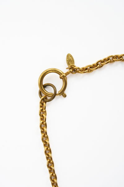 CHANEL 1980's vintage gold door knocker necklace