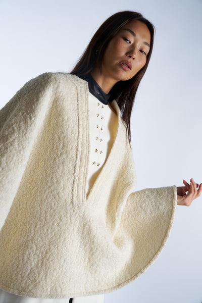 VALENTINO wool bouclé cape size M Fall21 Runway RRP: £2300