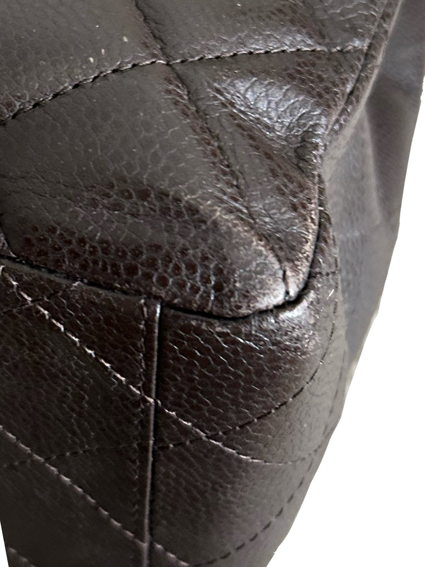 CHANEL Maxi espresso brown caviar leather with silver hardware current RRP €11700