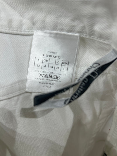 CHRISTIAN DIOR white boyfriend jeans "j'adior" size xxs