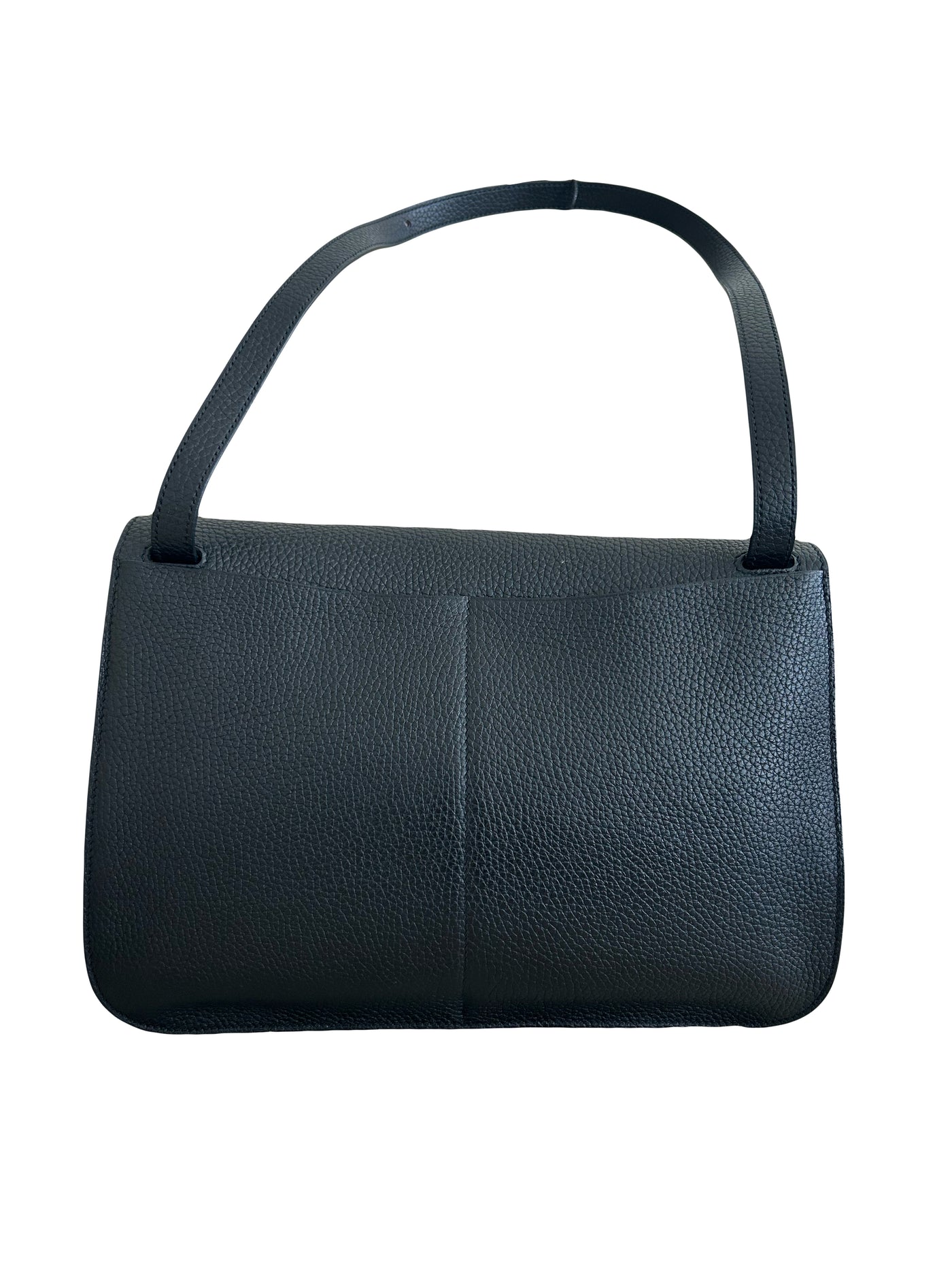 HERMES Alzan 31 Noir Clemence Leather with Gold Hardware