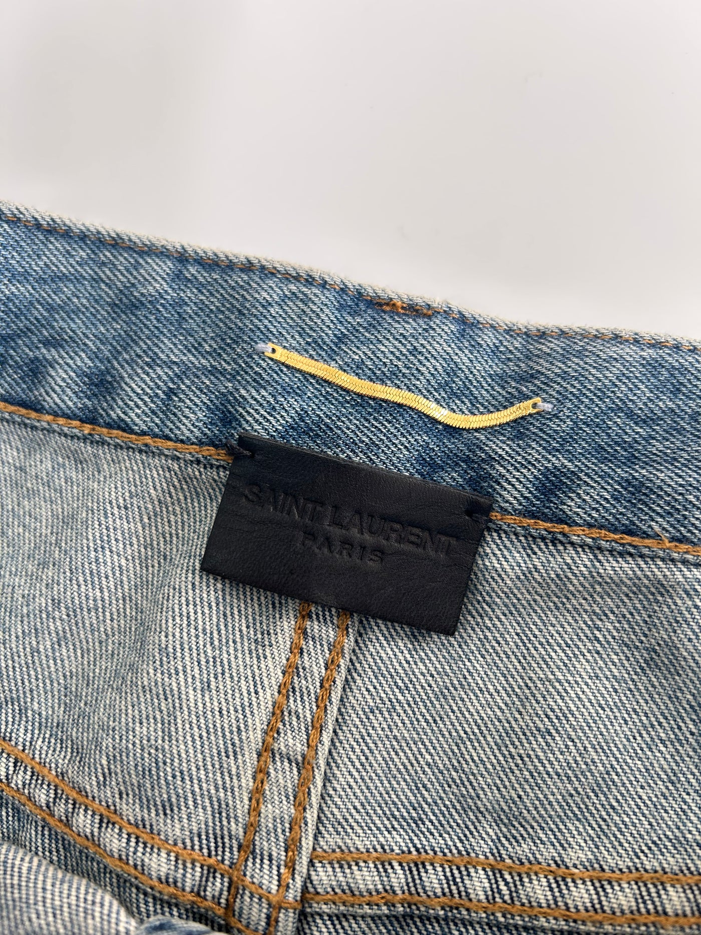 SAINT LAURENT Cassandra YSL high waist straight leg jeans