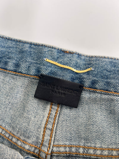 SAINT LAURENT Cassandra YSL high waist straight leg jeans