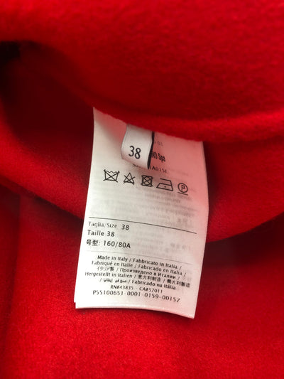 VALENTINO Red Wool ruffles Cape Size 38 RRP: £2300