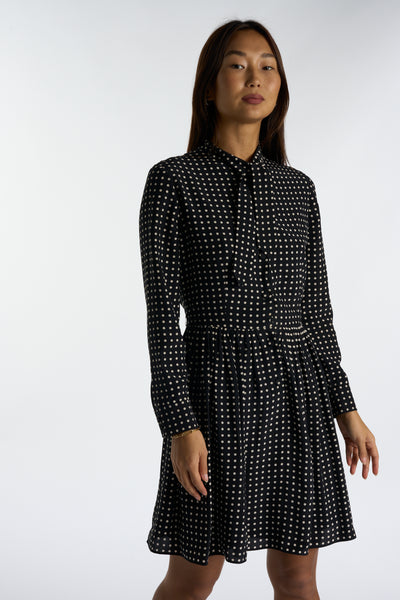 SAINT LAURENT Polka Dot silk dress size 42