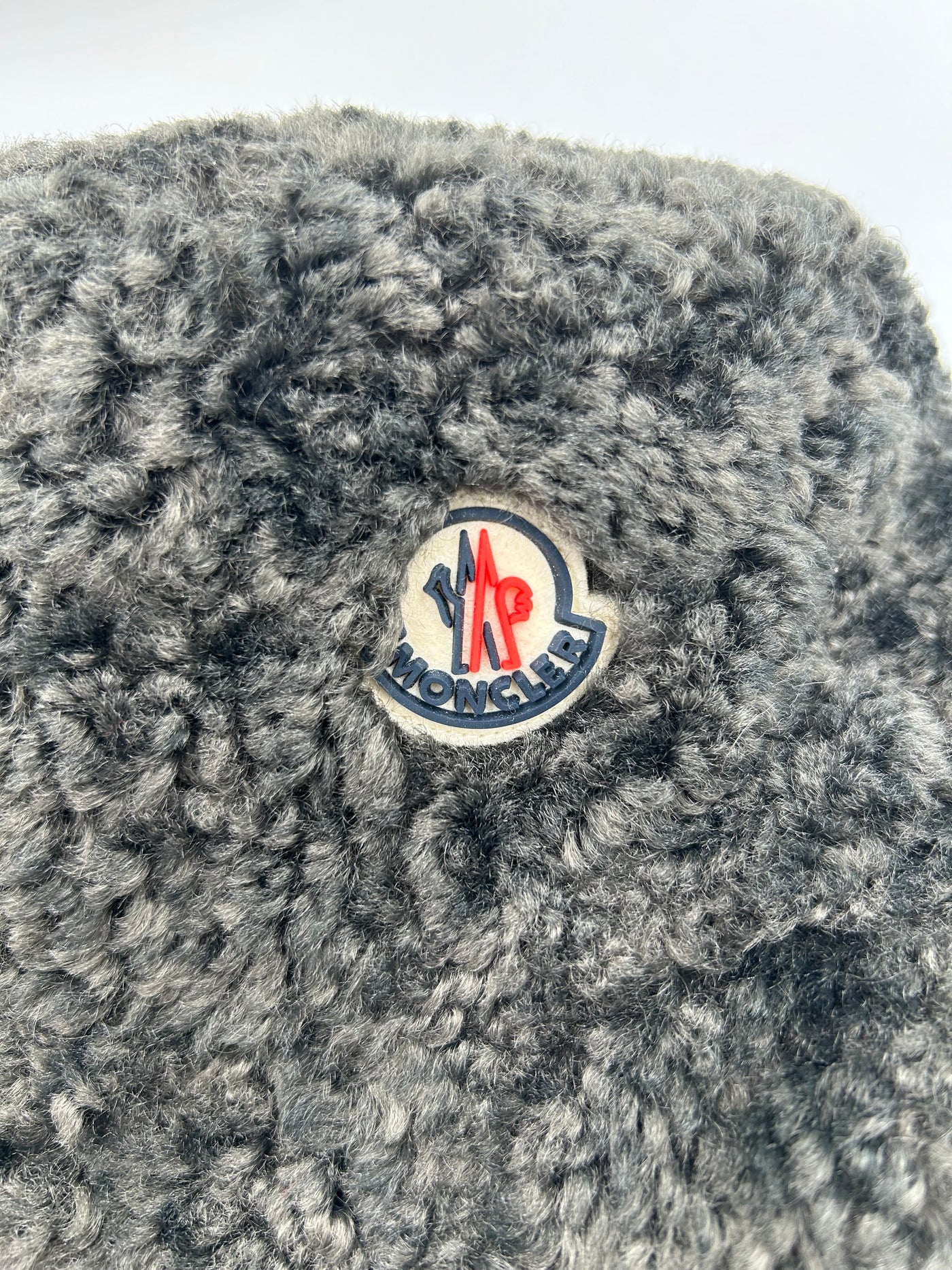 MONCLER faux shearling bucket hat size s