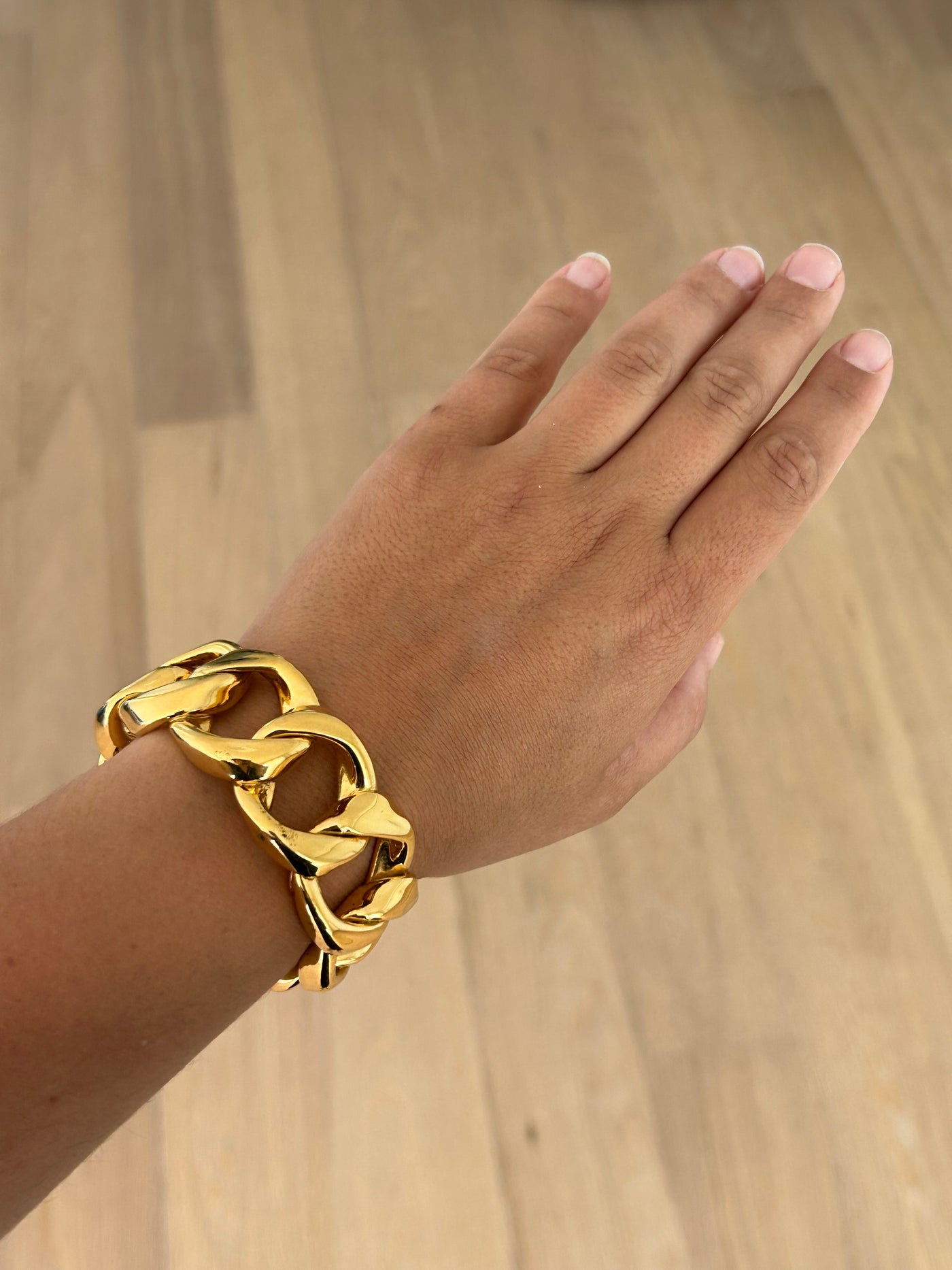 CHANEL Vintage 1990's 24ct Gold Chain Bracelet