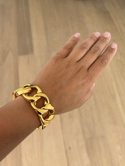 CHANEL Vintage 1990's 24ct Gold Chain Bracelet